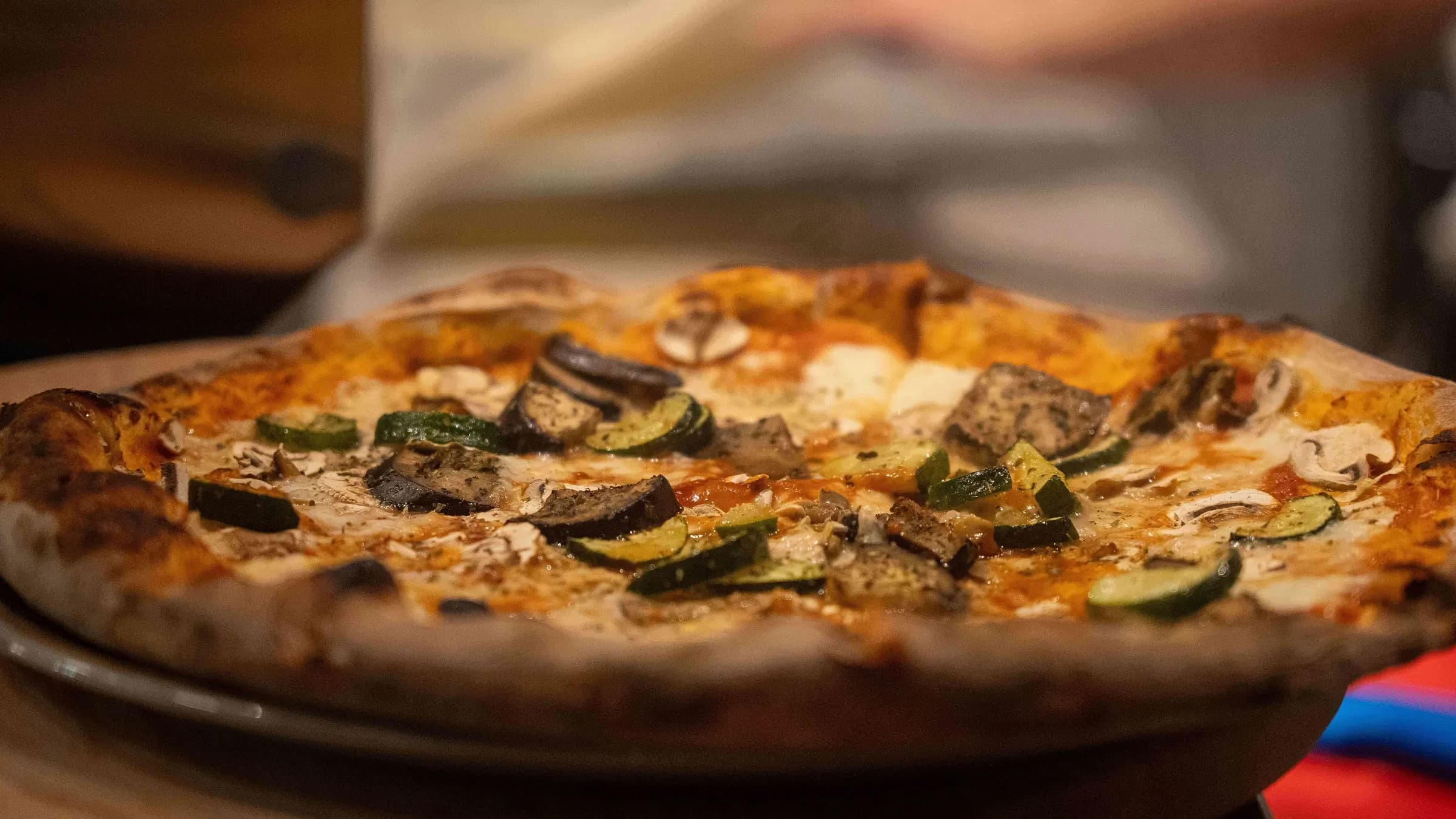 Pizza with grilled vegetables